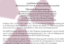 Weiterlesen: AKW Neckarwestheim: Erörterungstermin als Farce?