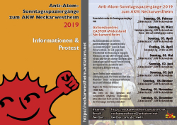 Weiterlesen: Auch 2019 - Information und Protest!