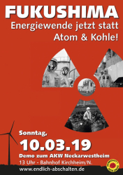 Weiterlesen: FUKUSHIMA: Energiewende jetzt statt Atom & Kohle!